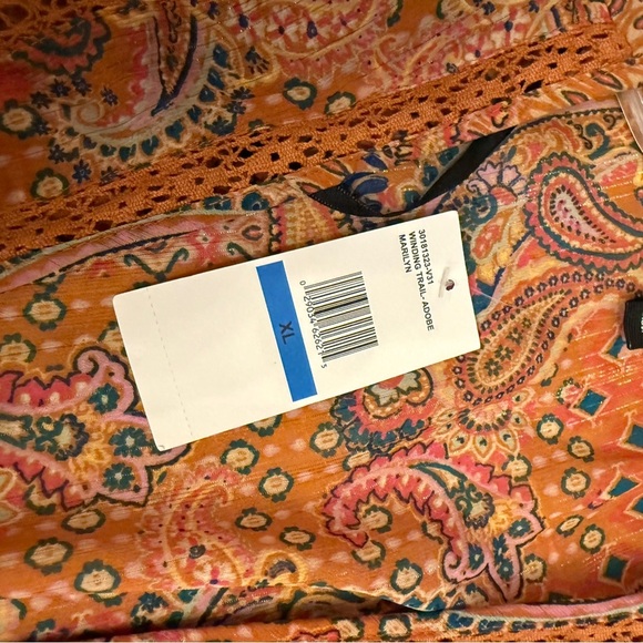 Jessica Simpson Marilyn Sheer Floral Tue-Front Duster Kimono Fall Colors - Picture 6 of 8